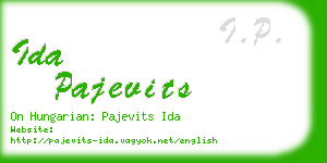 ida pajevits business card